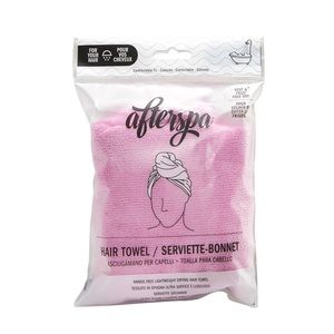 New Afterspa Pink Hair Towel Wrap Lightweight Turban